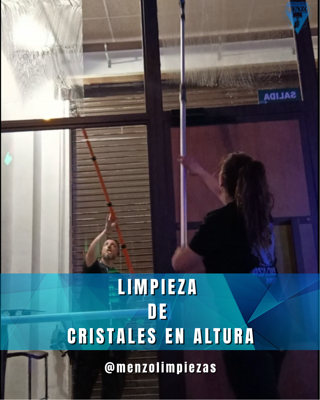 Limpieza de cristales en altura y de difícil acceso